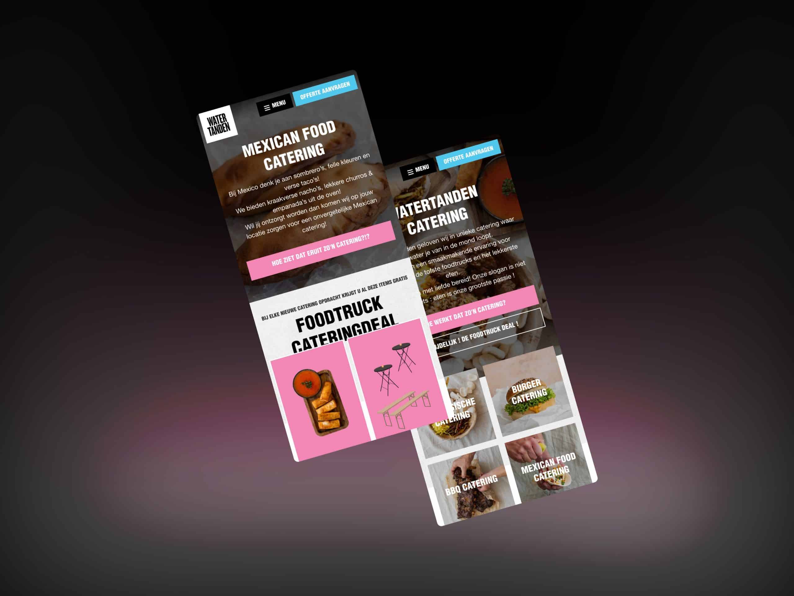 Watertanden Catering mockup